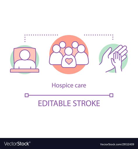 Hospice Care Concept Icon Royalty Free Vector Image