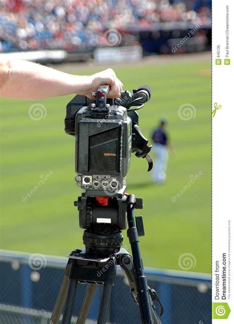 News Cameraman Stock Image Image Of Outfield News Video 645135