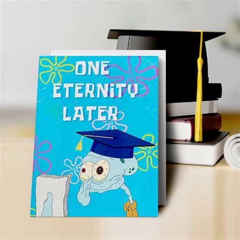 Spongebob Graduation Card Funny Graduation Card Squidward Meme Card
