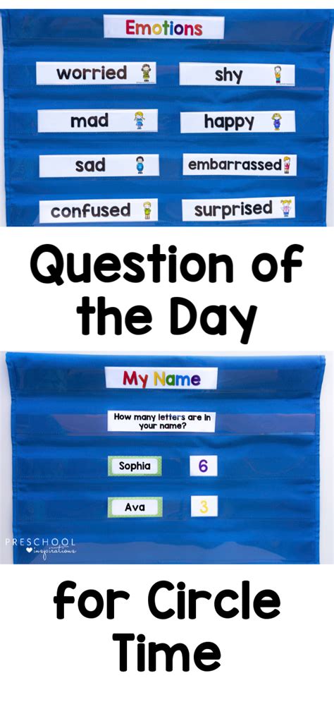 How To Use Question Of The Day For Circle Time Preschool Inspirations