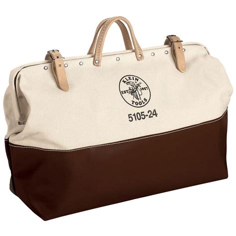 Klein Tools 24 In High Bottom Canvas Tool Bag 5105 24 The Home Depot