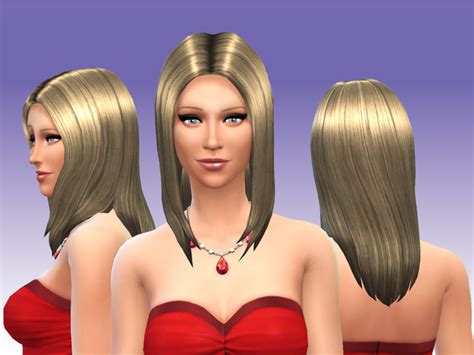 Sims 4 Hairs The Sims Resource Light Golden Hair Color By Canelline