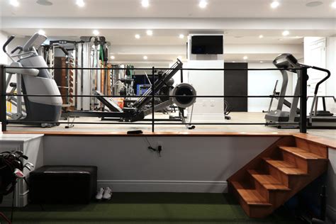 Finished Basements Modern Home Gym Toronto By Contracting By Us