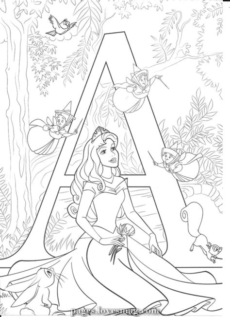 Amazing Disney Alphabet | Disney princess coloring pages, Abc coloring