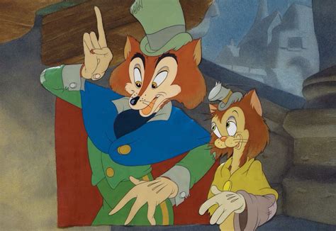 Production Cels Of Foulfellow And Gideon With Matching Production