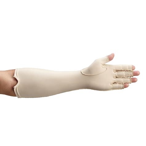 Rolyan Forearm Length Left Compression Glove Open Finger Compression