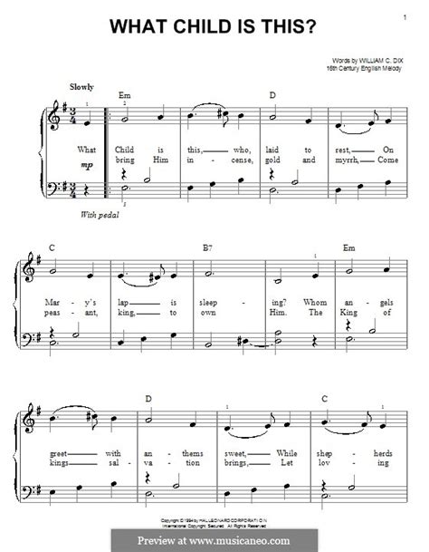 What Child Is This For Piano By Folklore Sheet Music On Musicaneo