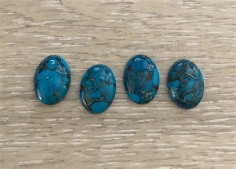 Blue Copper Turquoise Cabochon 18x13mm Turquoise Natural Etsy