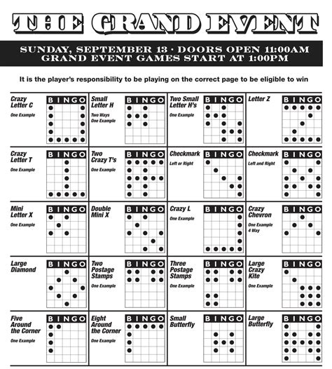 Bingo Winning Patterns