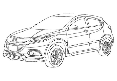 Honda Hrv Vezel Sketch Drawing Digital Art By Ravi Maran Pixels