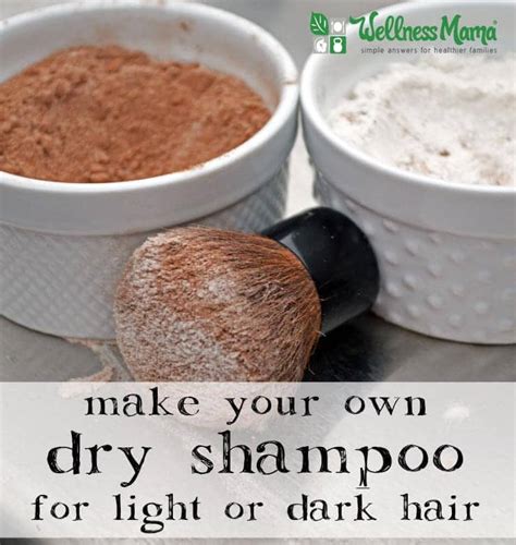 For those days when 2nd day hair is super oily. DIY Dry Shampoo Recipe for Light & Dark Hair | Wellness Mama