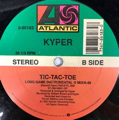 Kyper Tic Tac Toe 12 Remix On Vinyl Atlantic 0 86183 Ebay