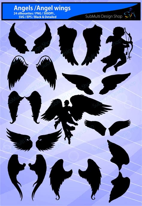 Angel Silhouette Svg Free 65 File Include Svg Png Eps Dxf