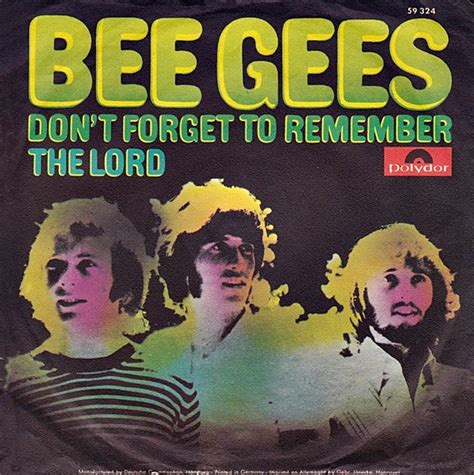 Wonderful 60s And 70s Bee Gees Dont Forget To Remember 1969