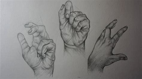 13 Pencil Sketch Hands Pics