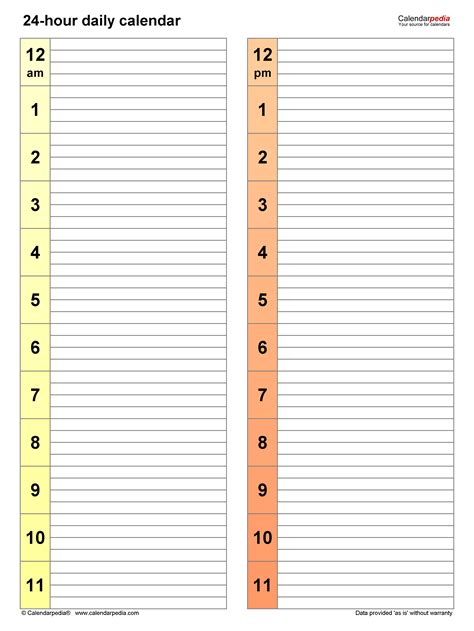 Free Daily Calendars for Word - 30+ Templates