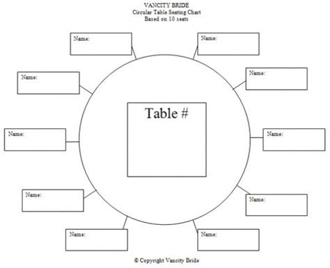 Table Seating Chart Template Seating Chart Wedding Template Wedding
