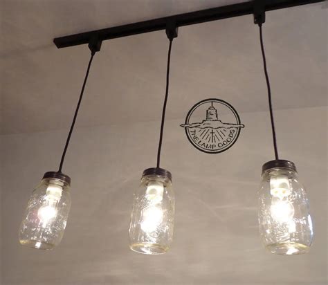 Mason Jar Track Lighting Pendant Single New Quart The Lamp Goods