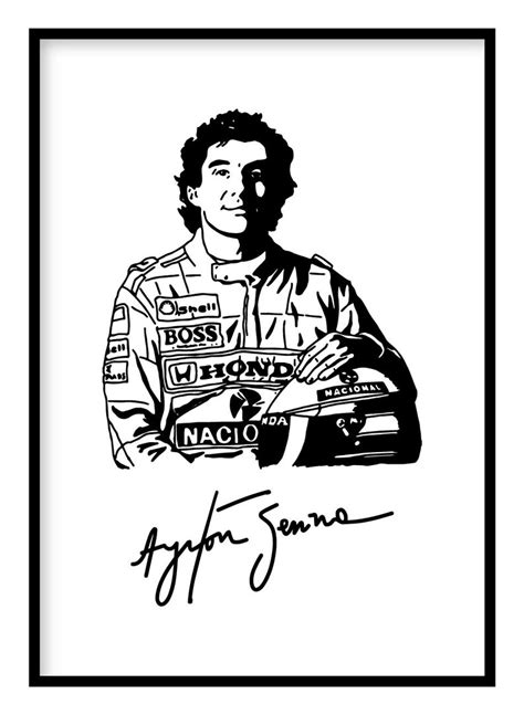 Ayrton Senna Print Ayrton Senna Poster Formula 1 Art Etsy