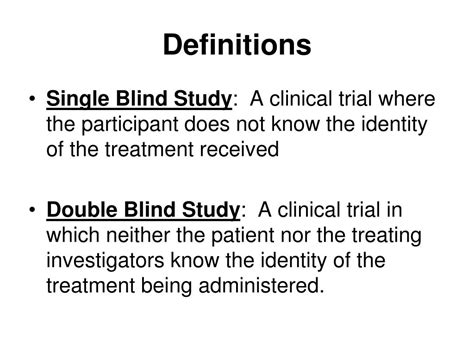 Definition Of Double Blind Study Blinds