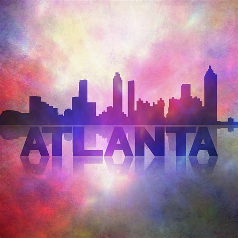Atlanta City Skyline Painting By Lilia D Fine Art America