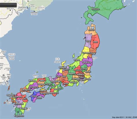 Japan Prefectures Map Japanvisitor Japan Travel Guide