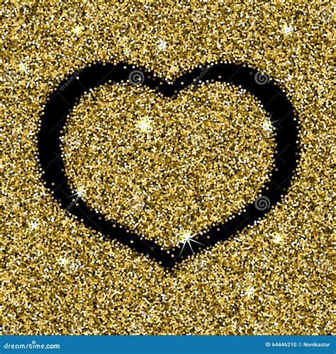 Sparkling Glitter Heart Stock Vector Illustration Of Bright 64446210