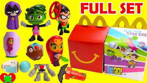 Collecting 2019 Teen Titans Go Mcdonalds Happy Meal Toys Full Set