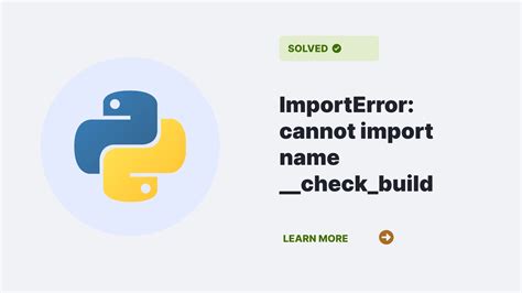 Importerror Cannot Import Name Check Build Solved Python Clear