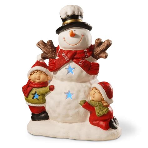 National Tree Company Lighted Snowman Figurine At