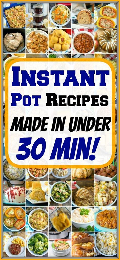 I love that you can add in various items to bring in more flavor and that it really is simple to make. FAST Instant Pot recipes made in under 30 minutes! Great ...