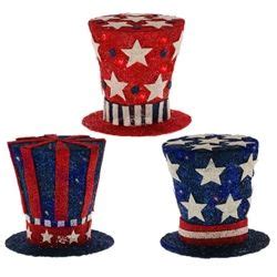 Lighted Patriotic Hats $19.99 | 4th of july decorations, Patriotic crafts, Patriotic centerpieces