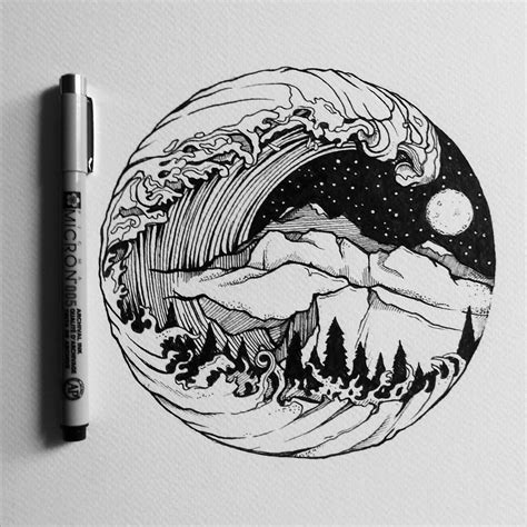 Moon Pen Drawing At Paintingvalley Com Explore Collection Of Moon Pen Drawing