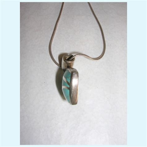Sterling Silver Inlaid Turquoise Necklace Hidden In The Hills Ruby Lane