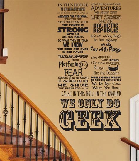 In This House We Do Geek Customizable Vinyl Wall Decal V3 Fantasy