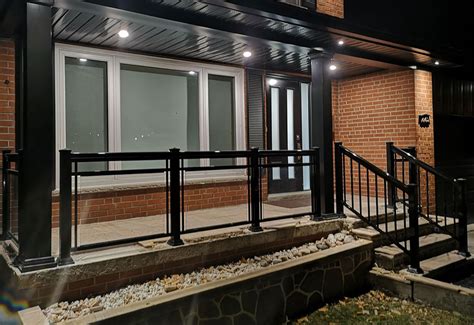 Gta glass railings offers the finest in indoor & outdoor glass railings for your home or business. GR2 Glass Railing Front Porch Project in Scarborough by ...