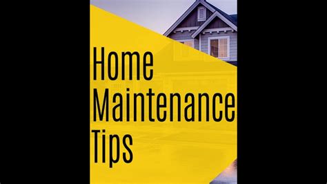 Home Maintenance Tips Youtube