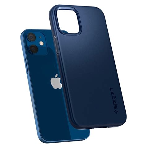 Spigen iPhone 12 Mini Skal Thin Fit Navy Blue - SkalHuset.se