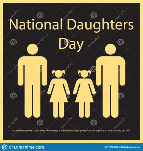 National Daughters Day Stock Vector Illustration Of Constitution