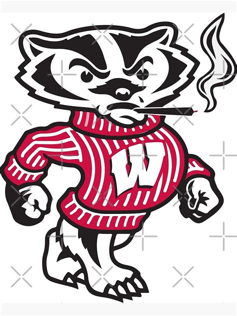 Stoned Bucky Badger Poster By Shaylikipnis Redbubble