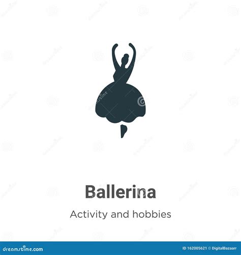 Ballerina Vector Icon On White Background Flat Vector Ballerina Icon