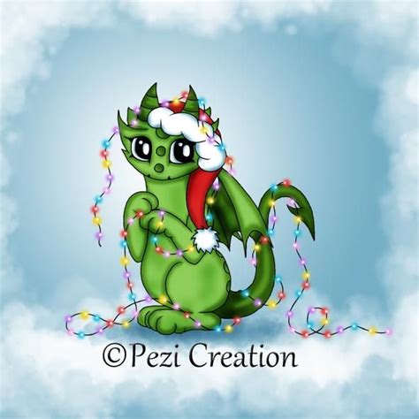 Xmas Dragon by PeziCreation on DeviantArt | Cute dragons, Dragon