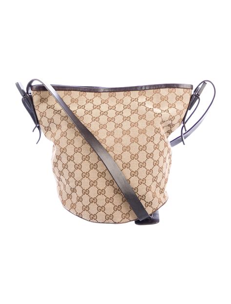 Gucci Gg Canvas Bucket Bag Handbags Guc246156 The Realreal