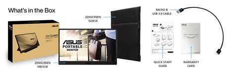 Asus Zenscreen 156” Portable Usb Monitor Mb165b Hd 1366 X 768
