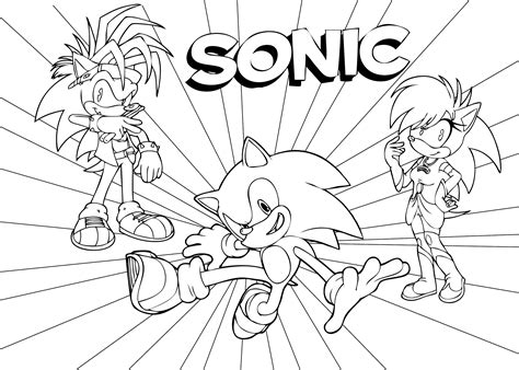 sonik picture to color - Clip Art Library
