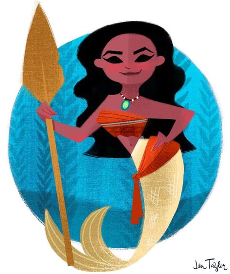 moana as mermaid disney movie characters disney crossover disney illustration