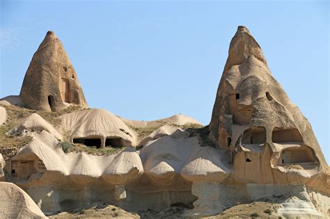 Chimney And Houses In Cappadocia Turkey Image Free Stock Photo