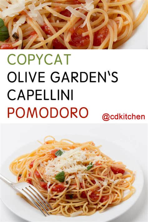 See more ideas about angel hair, hair, angel hair pasta. Copycat Olive Garden' Capellini Pomodoro Recipe ...