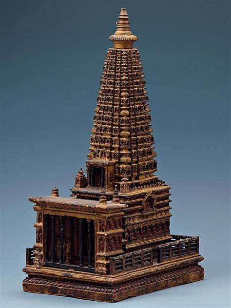 Mahabodhi Temple Model From The Potala Lhasa 11th Century Shown In