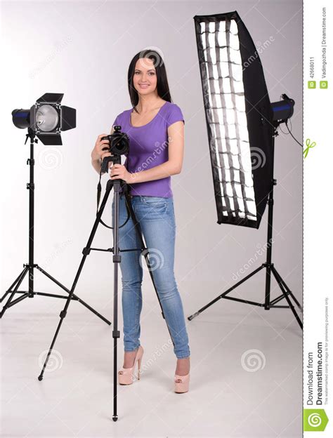 Photographer At Work Stock Image Image Of Adult Woman 42668011